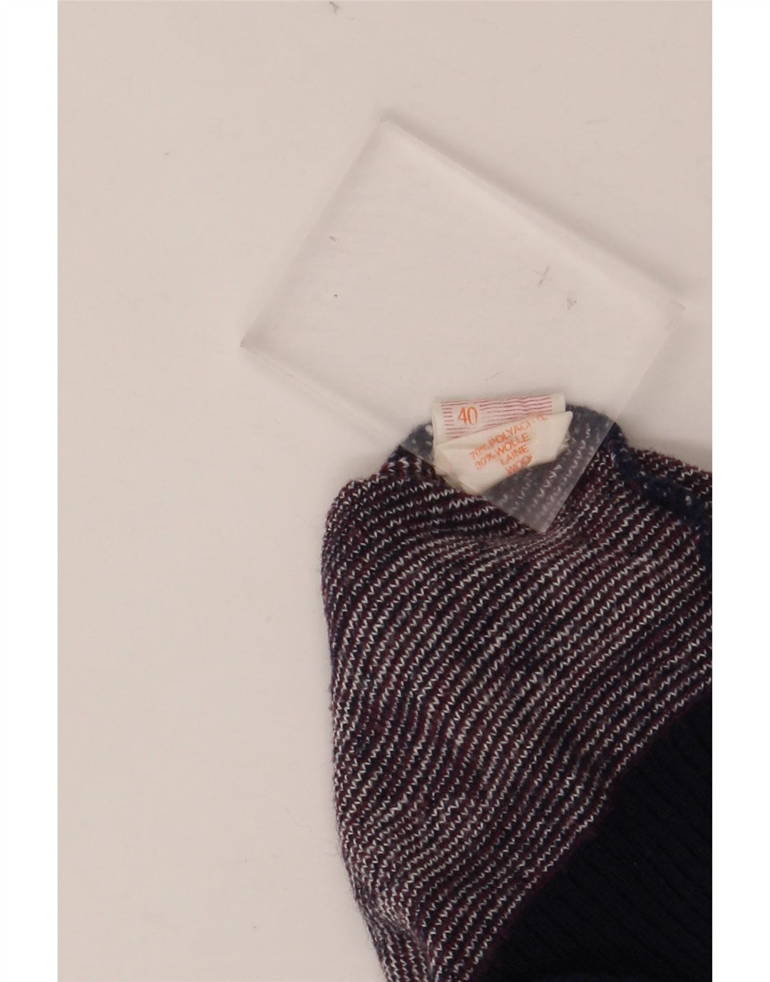 Suéter masculino VINTAGE com gola redonda Reino Unido 40 Médio Borgonha Fair Isle