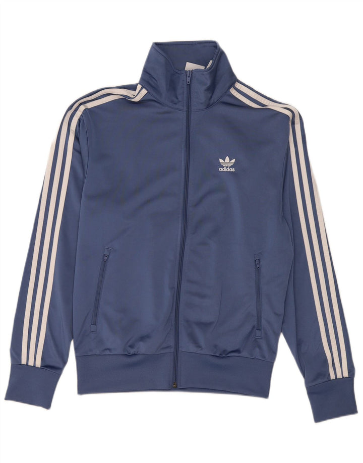 Adidas Mens Treino Top Jaqueta Pequena Azul Poliéster