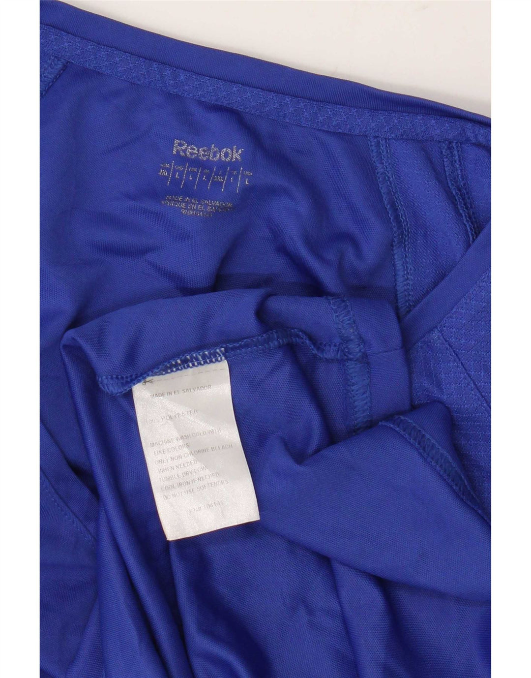 Camiseta feminina Reebok Top UK 16 grande azul poliéster