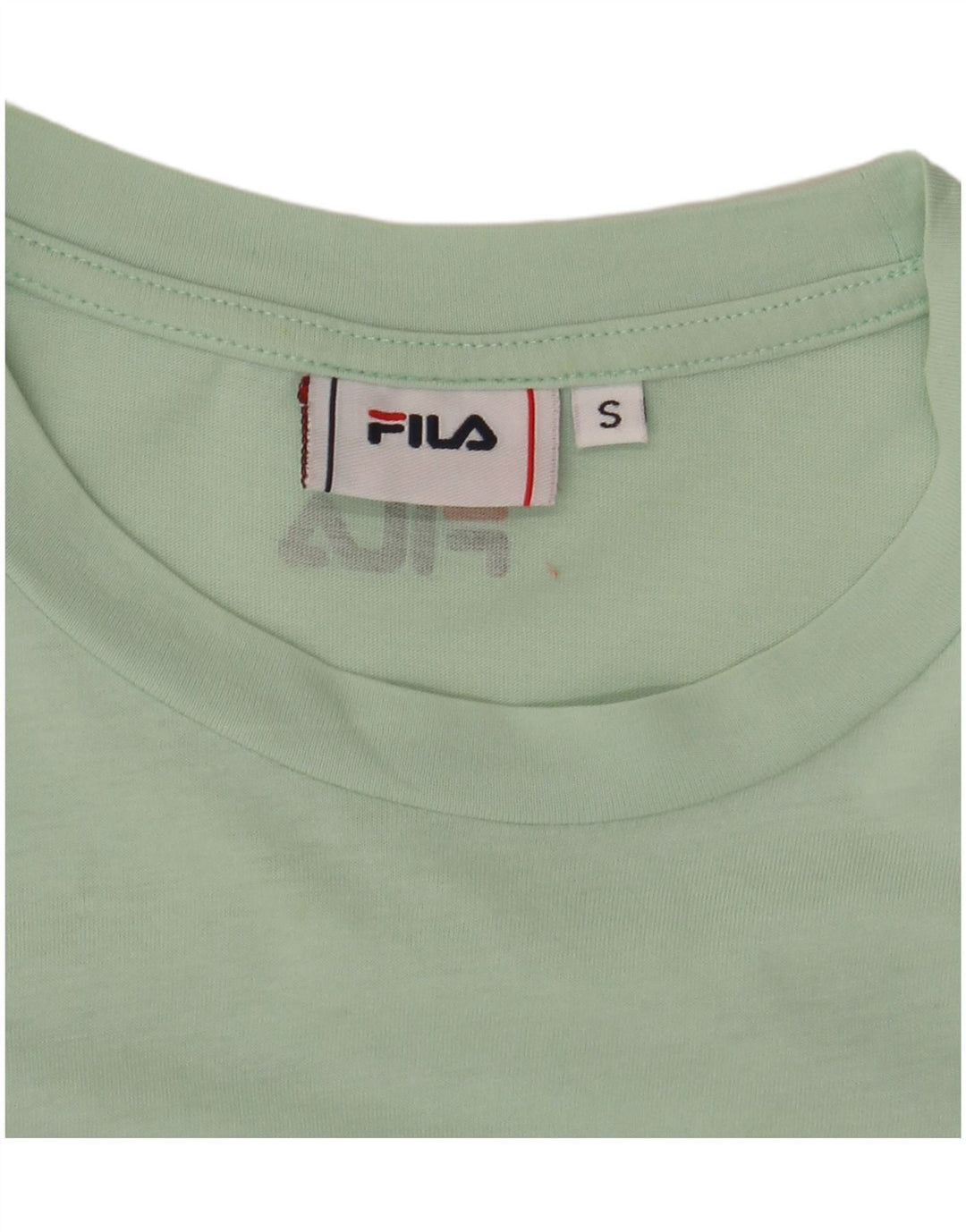 Camiseta feminina gráfica FILA UK 10 pequeno bloco colorido verde