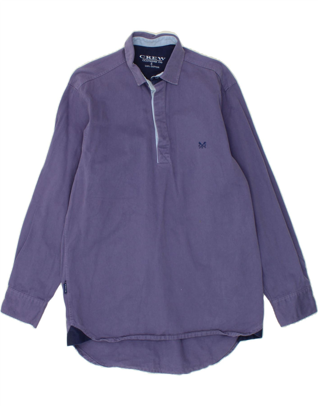 CREW CLOTHING Mens Pullover Shirt Small Blue Cotton Vintage Crew Clothing and Second-Hand Crew Clothing from Messina Hembry 