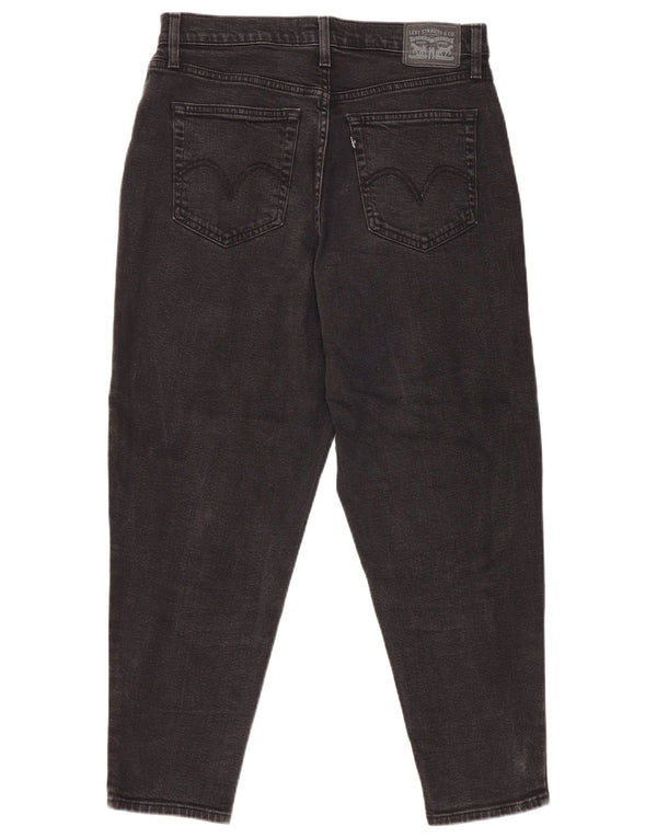 Calça jeans feminina Levi's Mom Jean cintura alta cônica W30 L27 algodão preto