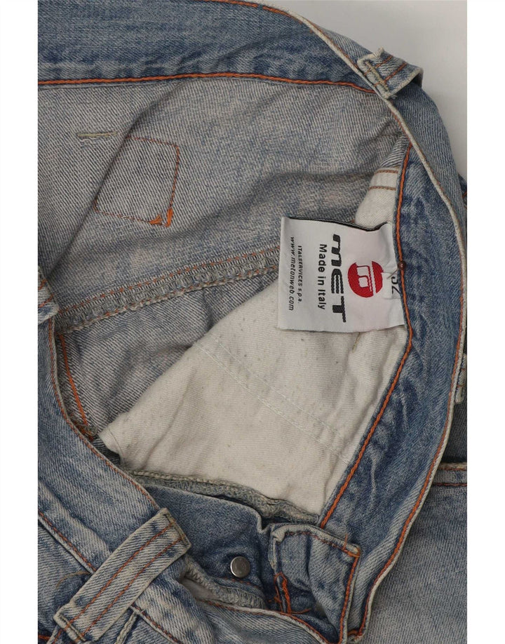 Jeans soltos masculinos MET W32 L34 algodão azul