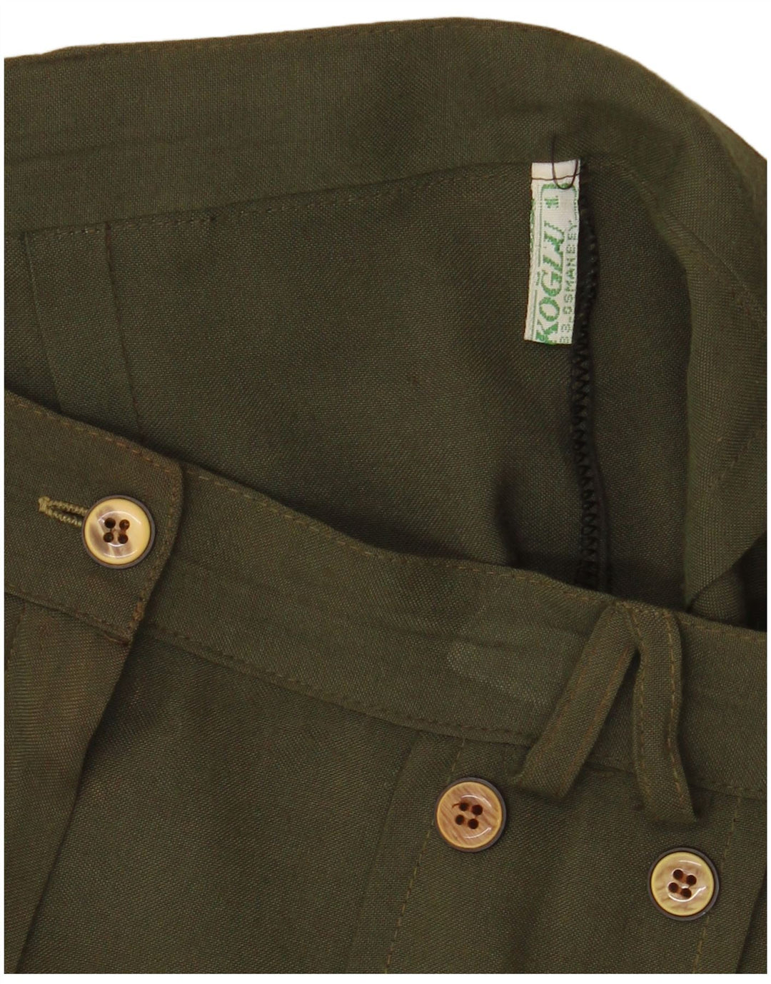 Shorts casual feminino VINTAGE W26 pequeno verde