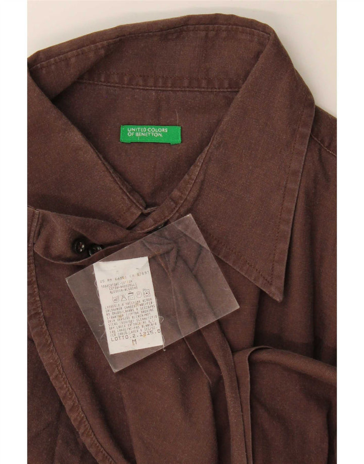 Camisa masculina Benetton média algodão Borgonha