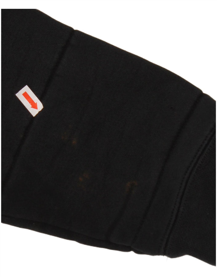 Suéter masculino Nike com capuz e zíper médio preto algodão