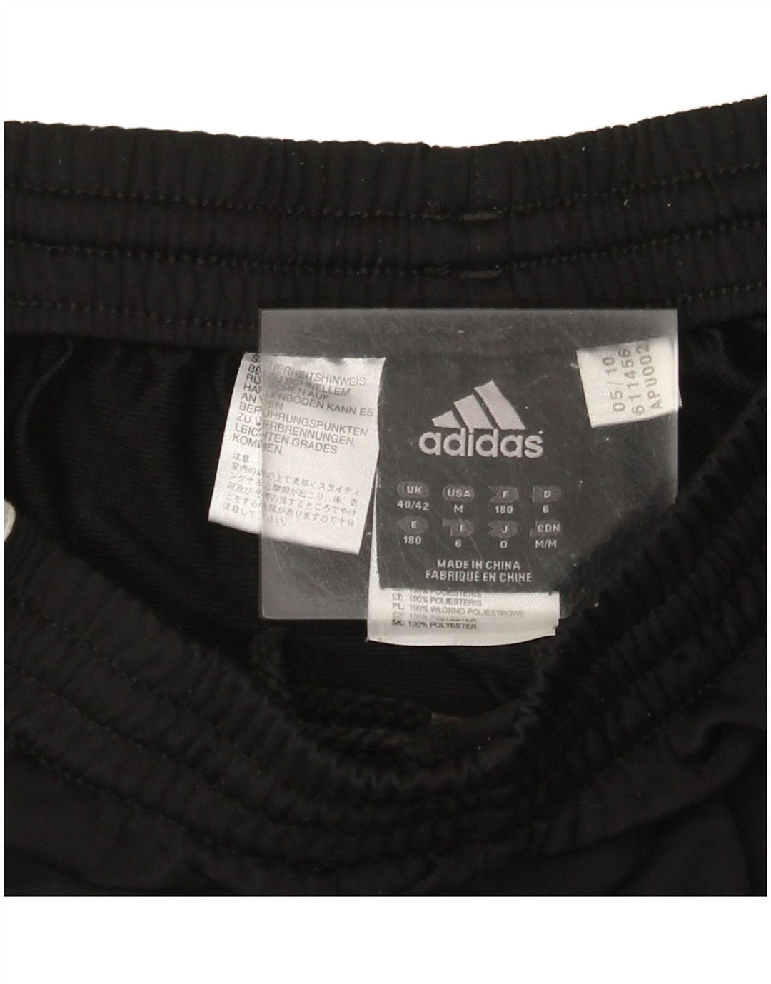 Calça de treino feminina Adidas Joggers UK 40/42 poliéster preto médio