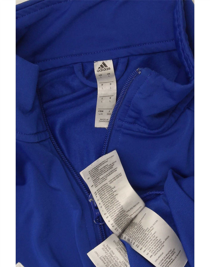 Adidas Mens Treino Top Jaqueta Grande Azul Poliéster
