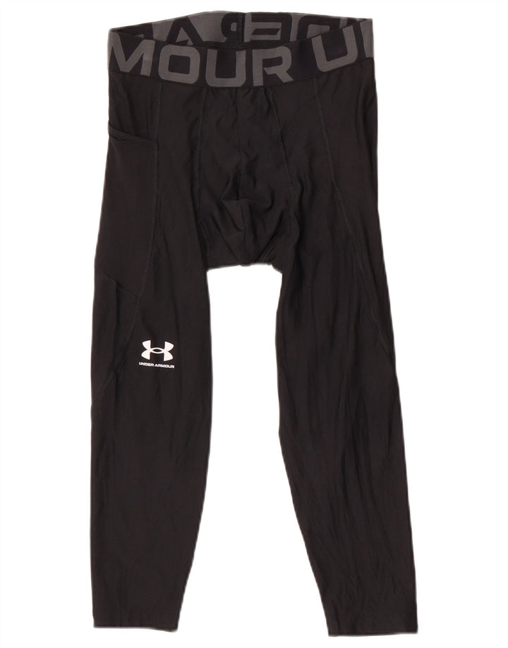 Under Armour Masculino Heat Gear Graphic Capri Leggings Médio Preto