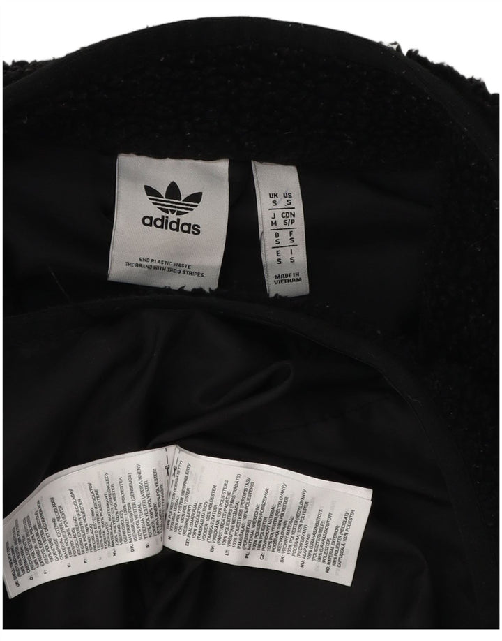 Adidas Mens Loose Fit Fleece Jacket UK 36 Pequeno Poliéster Preto