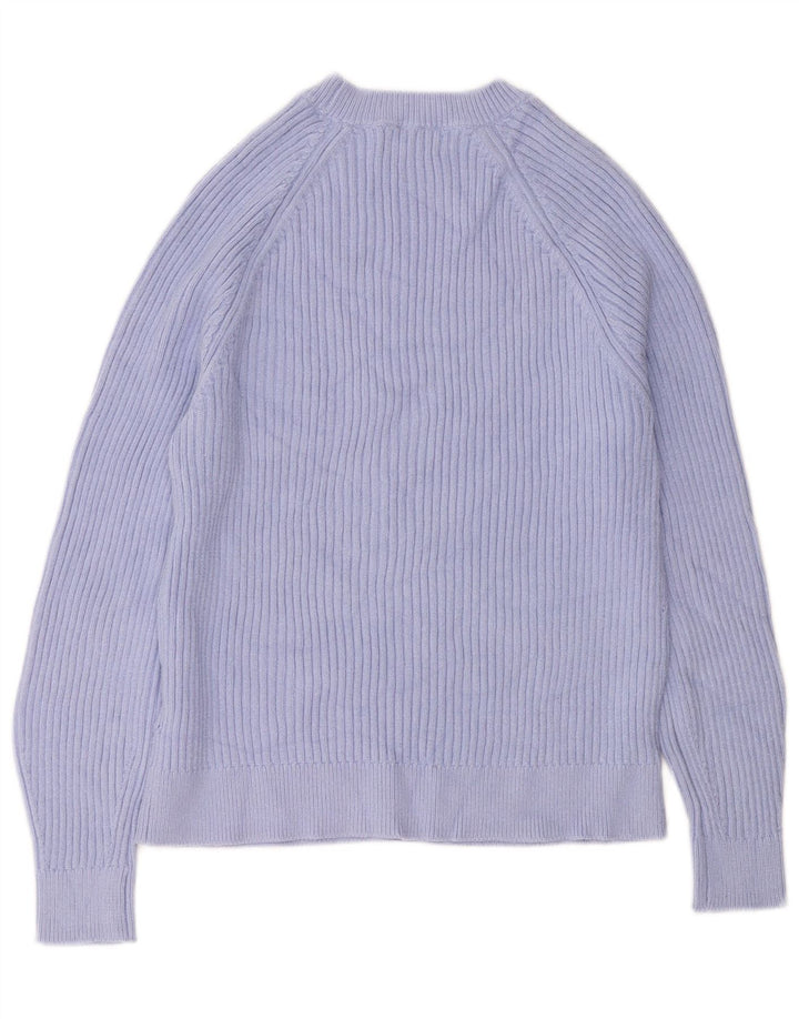 Suéter feminino MARKS & SPENCER com gola redonda Reino Unido 14 médio roxo