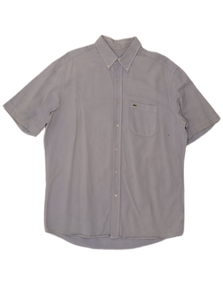 Camisa polo masculina Lacoste manga curta regular fit tamanho 43 grande azul