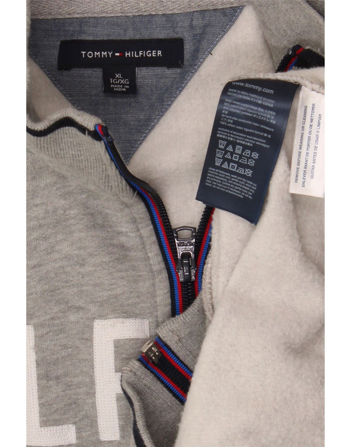 Jaqueta masculina TOMMY HILFIGER com agasalho gráfico XL cinza algodão