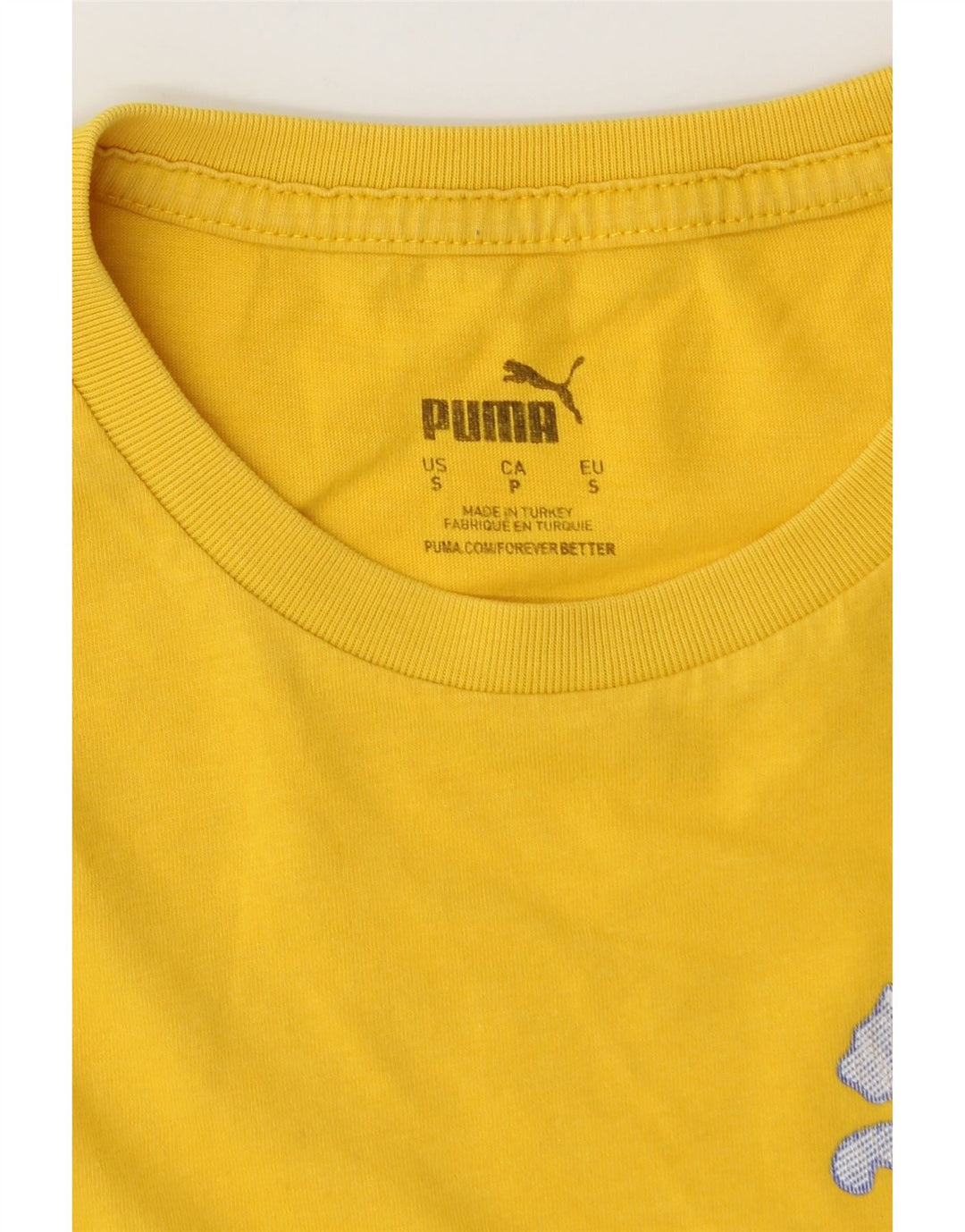 Camiseta masculina gráfica PUMA Top pequeno amarelo