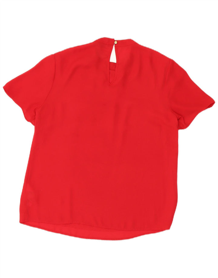 Blusa feminina Oasis UK 12 poliéster vermelho médio