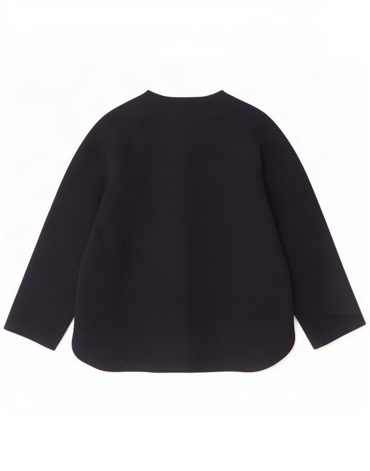 Jaqueta bomber feminina Massimo Dutti Reino Unido 16 grande lã azul marinho