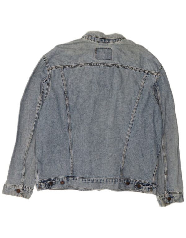 Jaqueta jeans masculina Levi's UK 44 2XL algodão azul