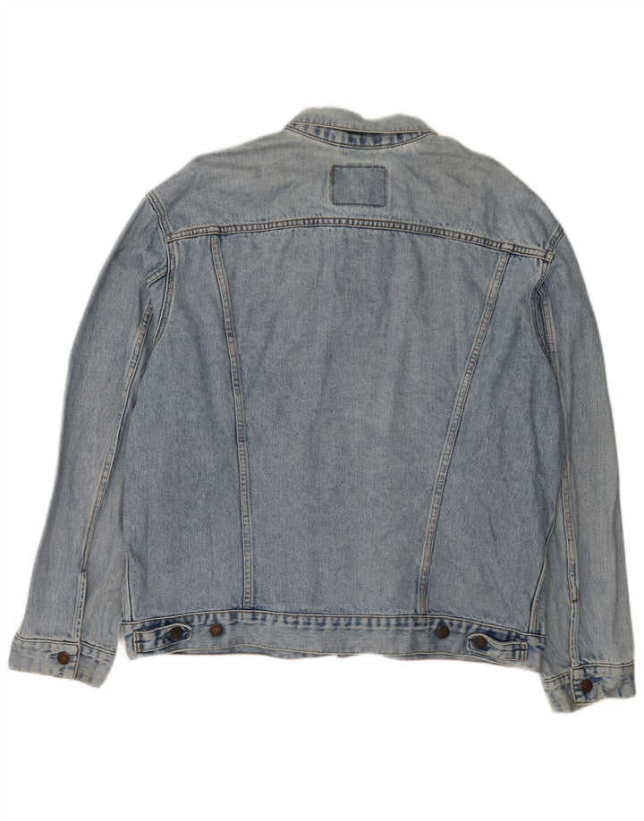 Jaqueta jeans masculina Levi's UK 44 2XL algodão azul