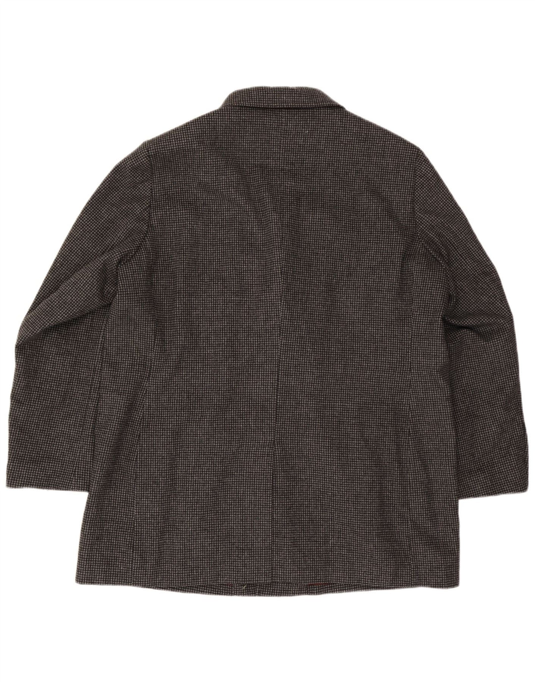 Sobretudo masculino Marks & Spencer UK 46 3XL cinza houndstooth poliéster