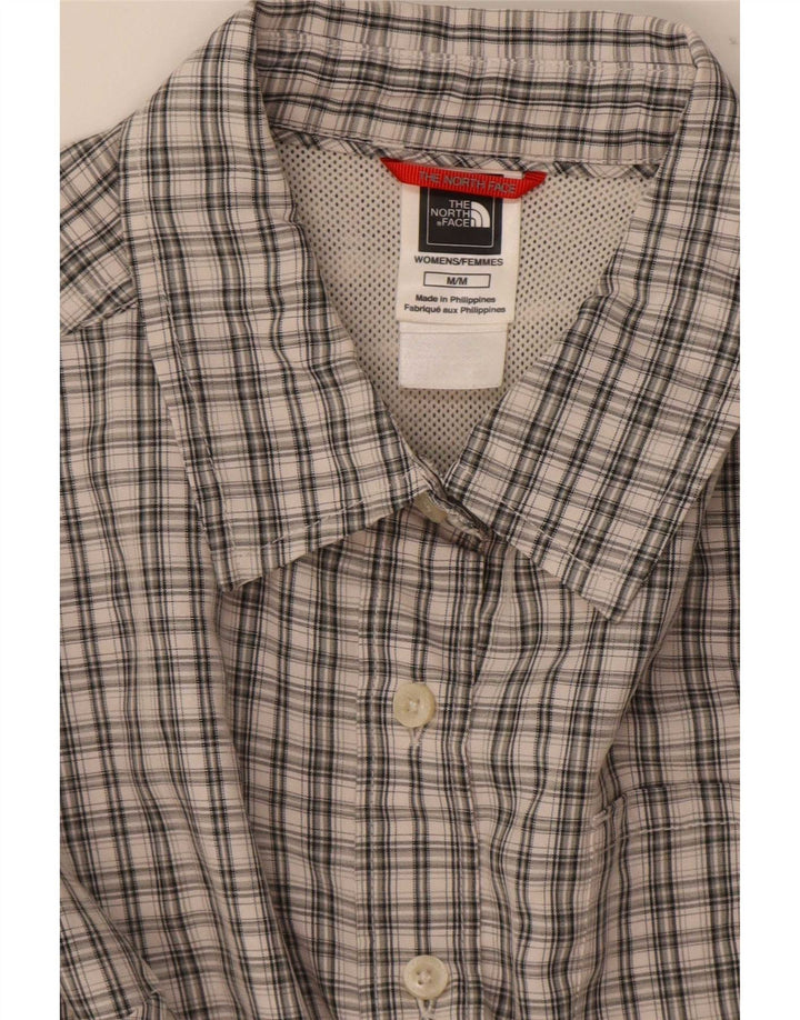 Camisa feminina The North Face UK 14 poliéster xadrez cinza médio