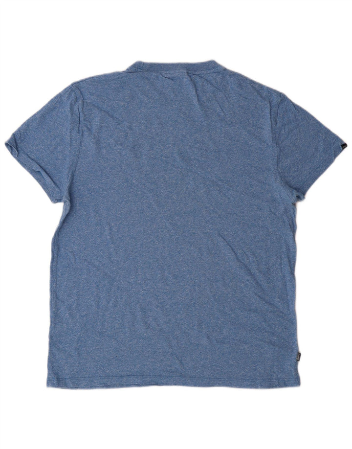 Camiseta masculina SUPERDRY grande algodão azul