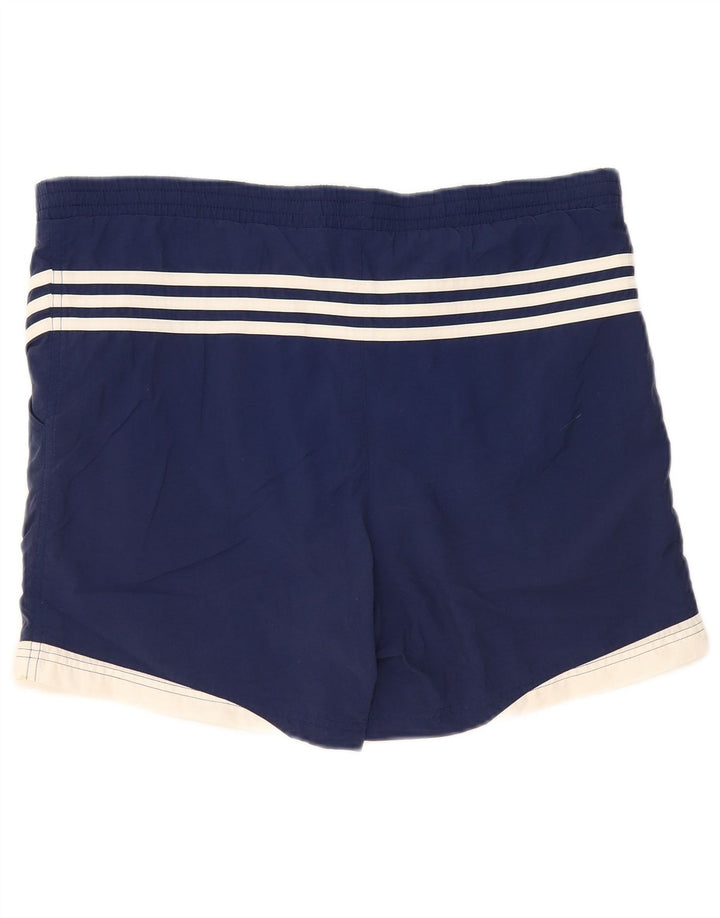 Shorts de natação masculino Adidas médio azul marinho colorblock