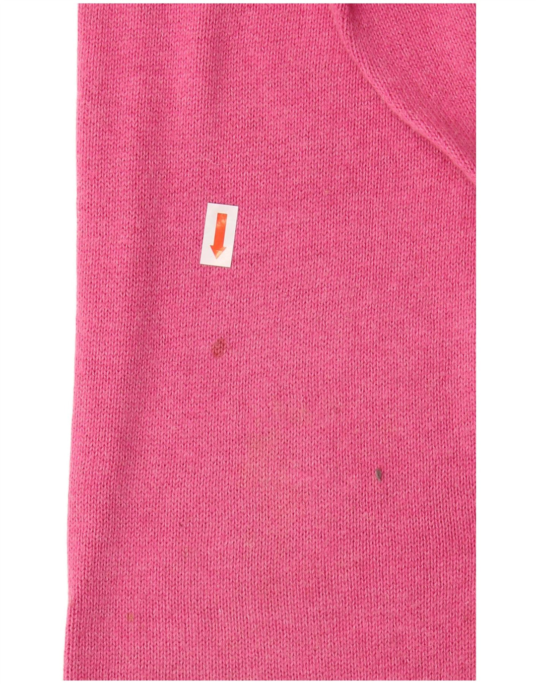 Suéter masculino Marks & Spencer com decote em V de algodão rosa médio