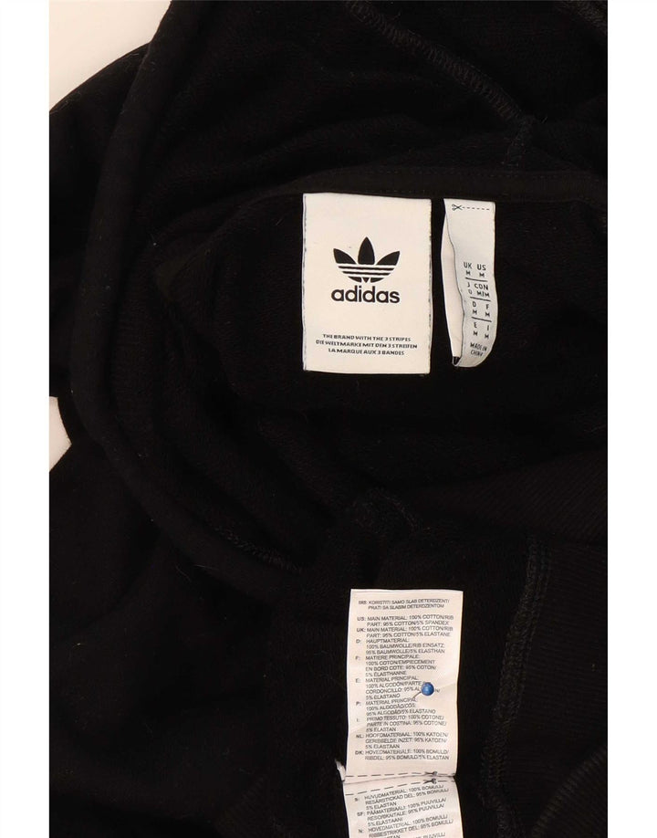 Adidas Mens Hoodie Jumper Médio Algodão Preto