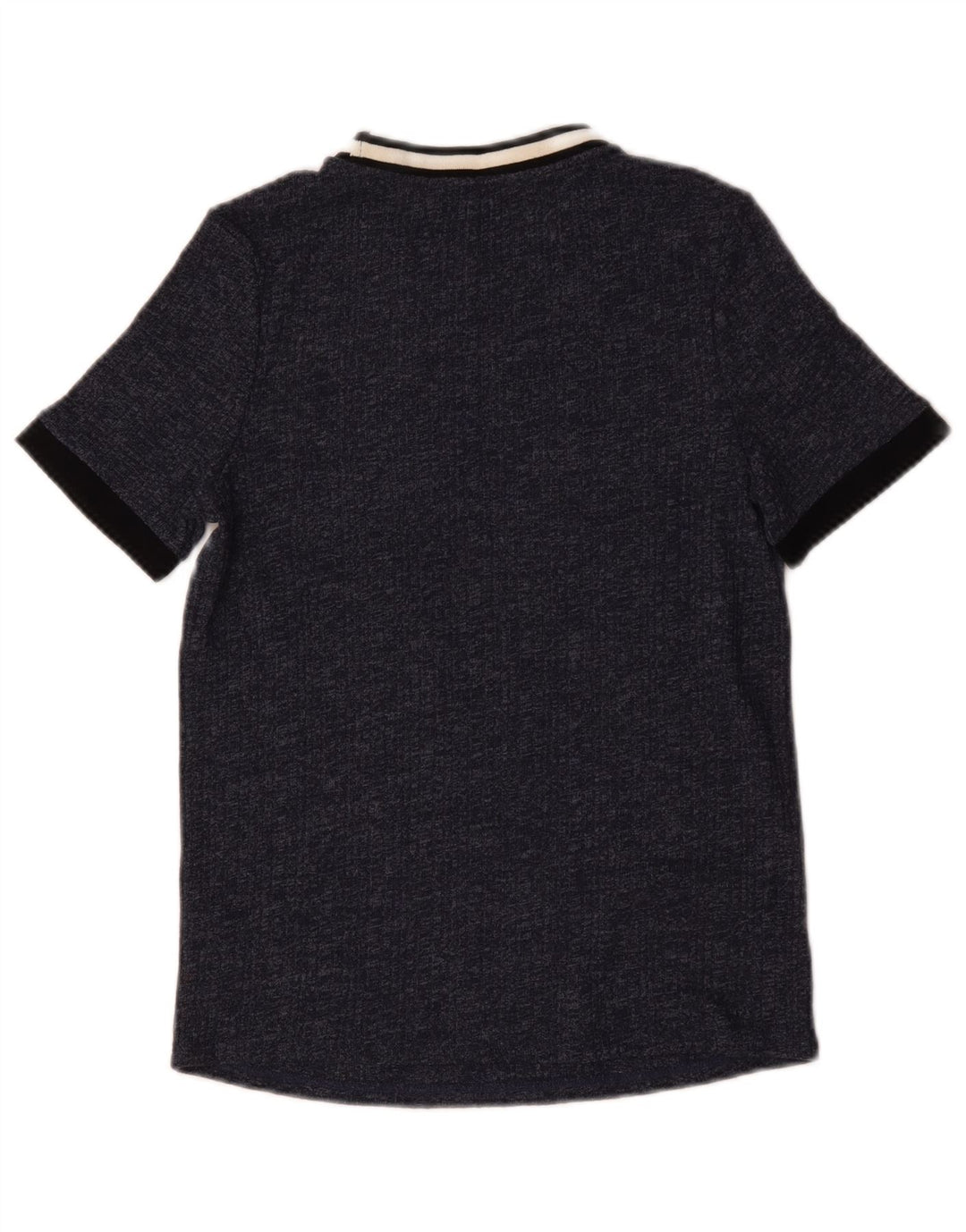 Camiseta feminina Marks & Spencer UK 14 médio azul marinho manchado