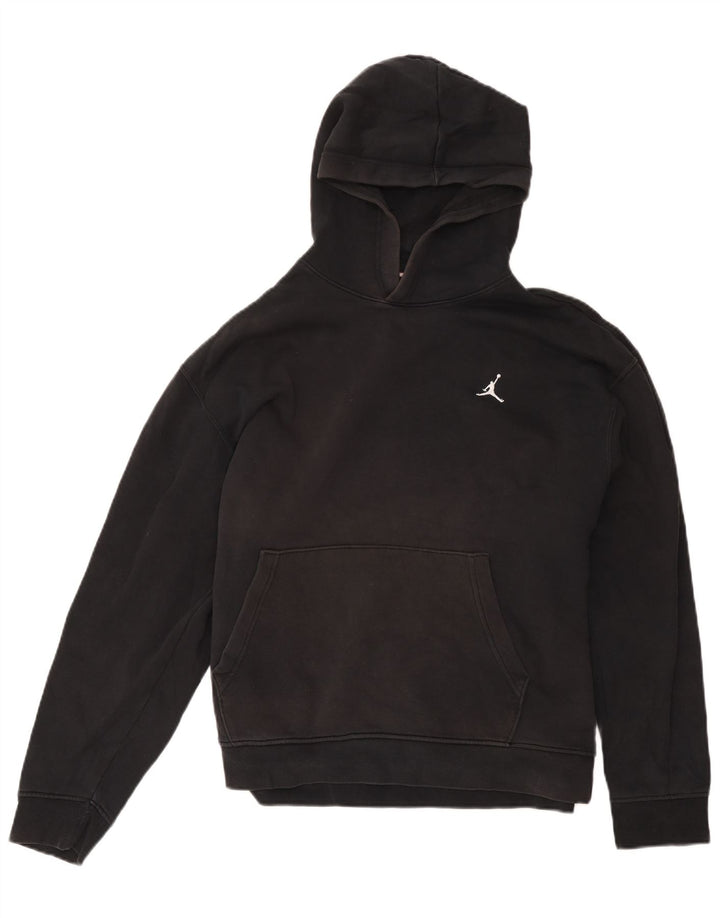Jordan moletom com capuz masculino grande algodão preto
