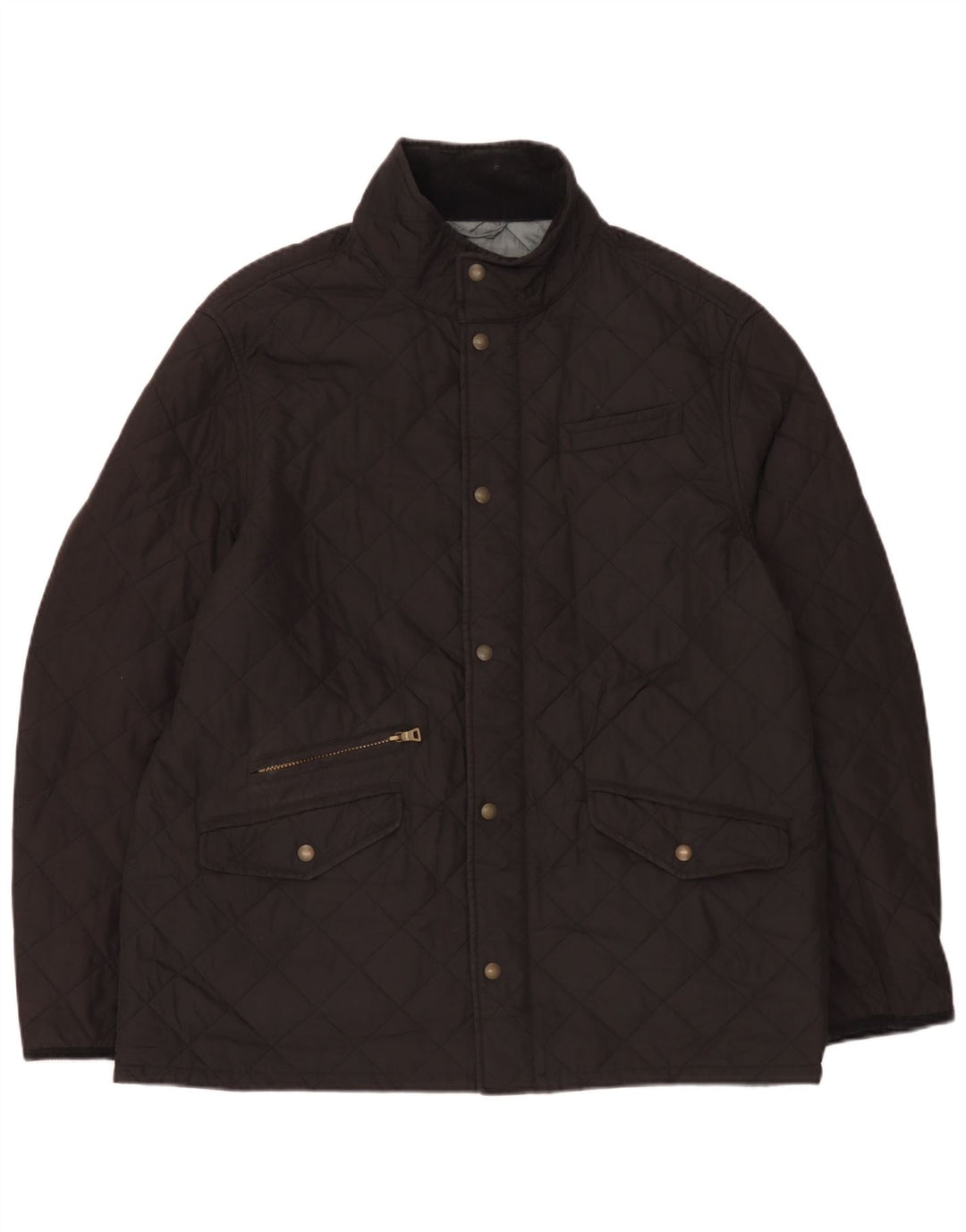 Jaqueta acolchoada masculina Marks & Spencer Reino Unido 42 XL poliéster preto