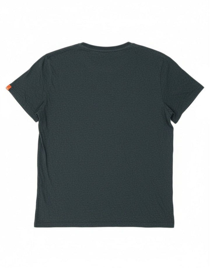Camiseta masculina SUPERDRY Top médio algodão verde