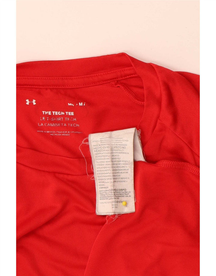 Camiseta masculina Under Armour Top médio poliéster vermelho