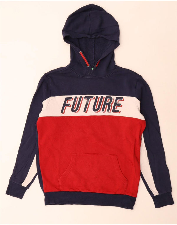 Benetton Boys Jumper com capuz 13-14 anos 3XL Colorblock multicolorido