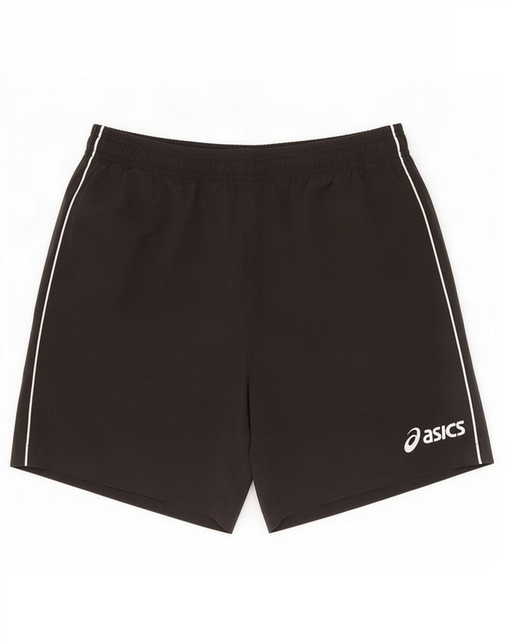 Shorts esportivos masculinos Asics médio preto poliéster