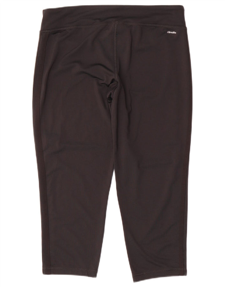 Adidas Womens Capri Leggings UK 16 Grande Poliéster Preto