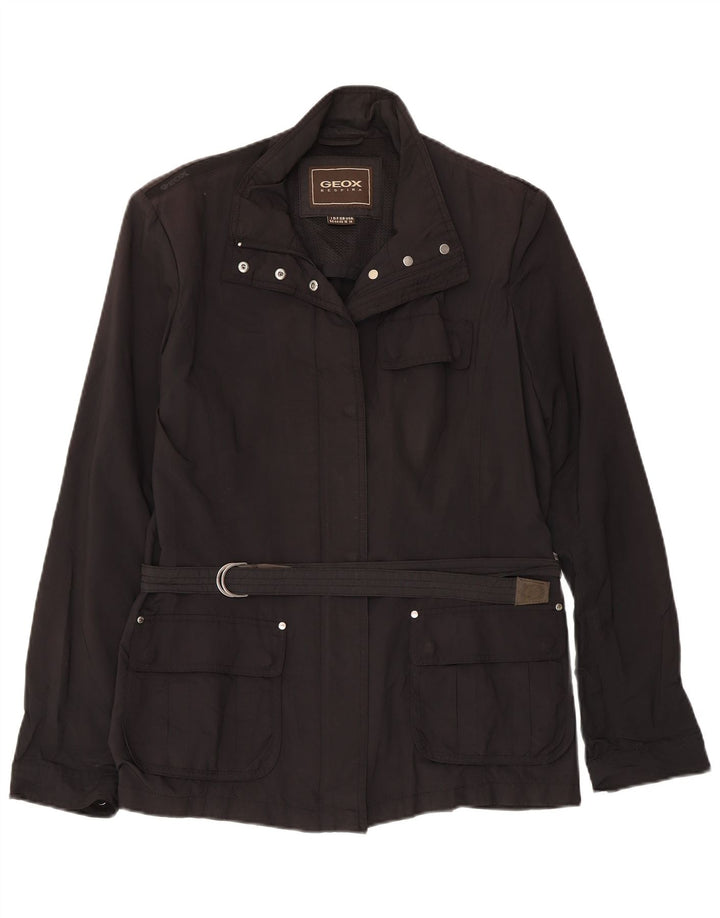 Jaqueta Geox Feminina Respira Utility UK 16 Grande Poliéster Preto