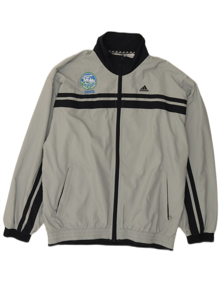 Adidas Mens Tracksuit Top Jacket UK 38/40 Médio Cinza