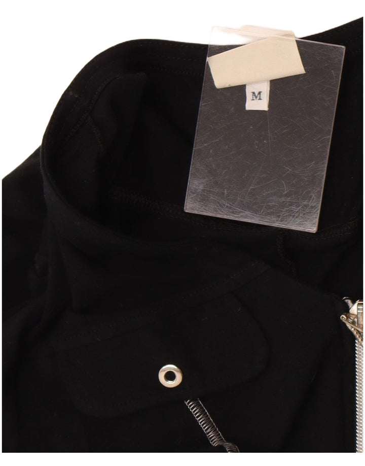 Macacão feminino Sisley de manga curta UK 12 médio preto algodão