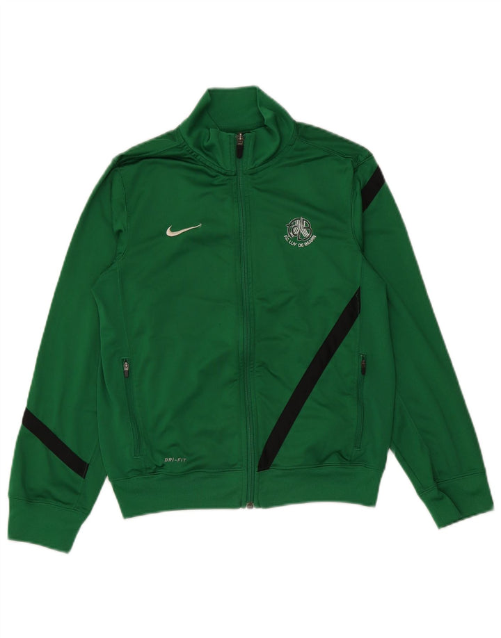Jaqueta Nike Boys Dri Fit Tracksuit Top 10-11 Anos Verde Médio Colourblock