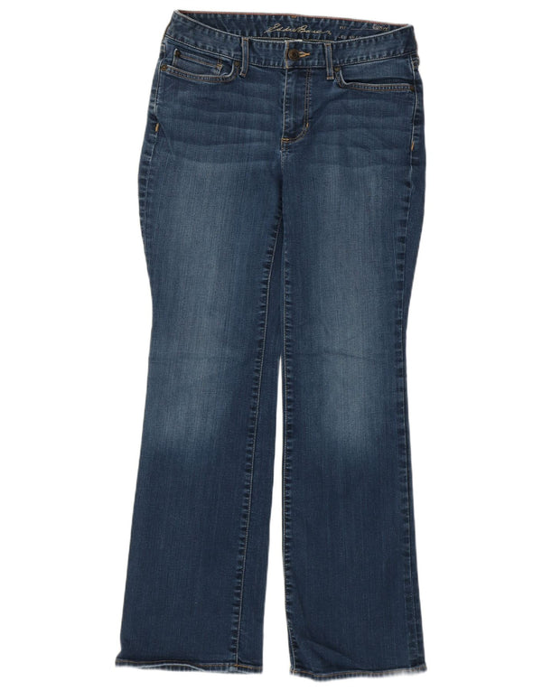 Eddie Bauer Jeans Curvy Bootcut Feminino EUA 6 Médio W28 L30 Azul Algodão