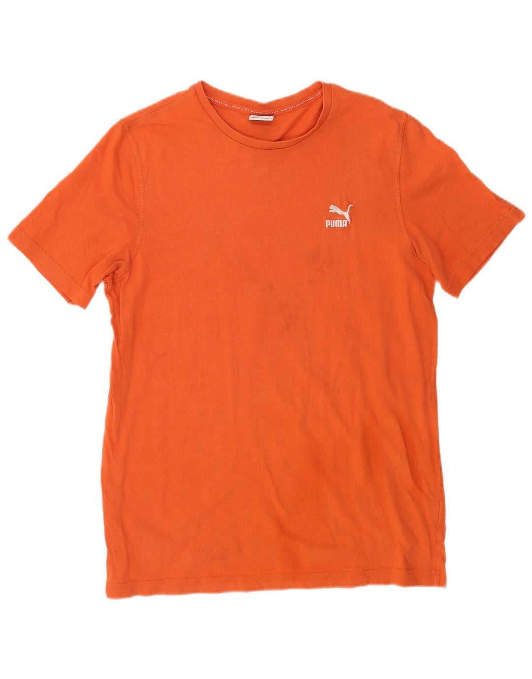 Camiseta masculina Puma Top Médio Algodão Laranja