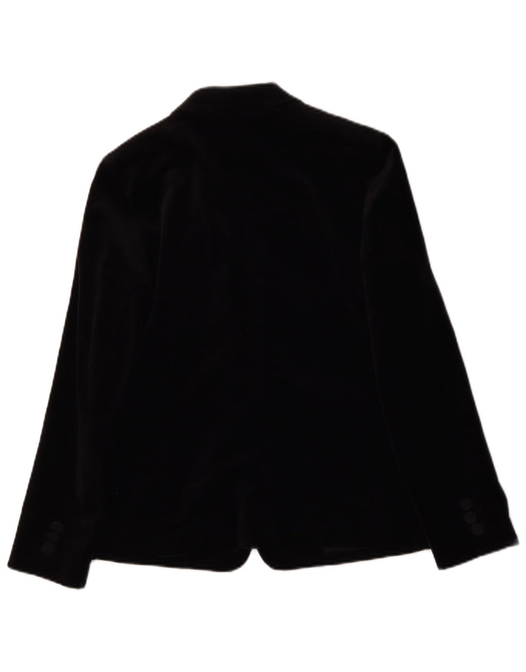 Jaqueta blazer feminina de veludo com 1 botão Marks & Spencer Reino Unido 10 pequena preta