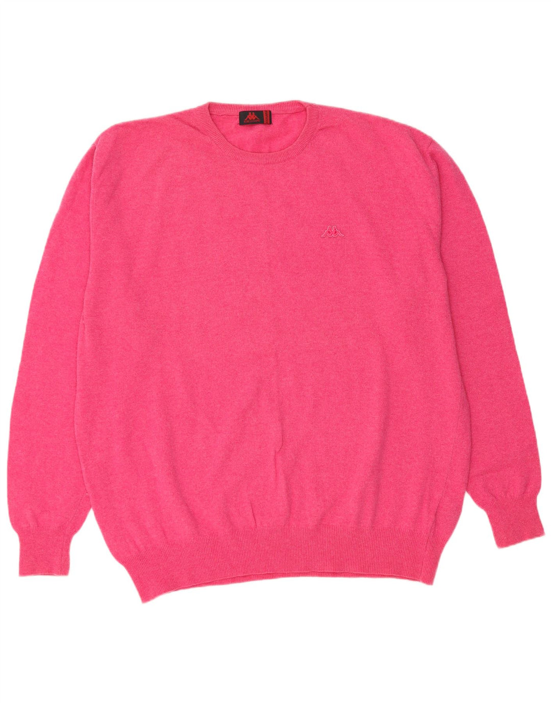 Suéter feminino KAPPA com gola redonda UK 22 3XL lã de cordeiro rosa
