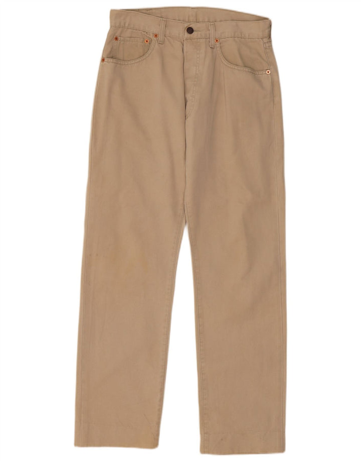 LEVI'S Mens 551 Straight Jeans W32 L30 Beige Cotton