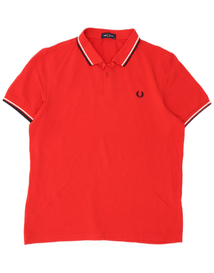 Camisa polo masculina Fred Perry XL algodão vermelho