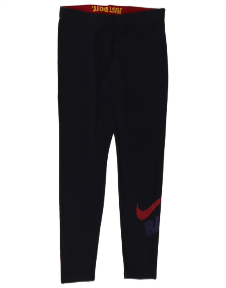 Leggings femininas Nike Graphic UK 12 médio azul marinho algodão