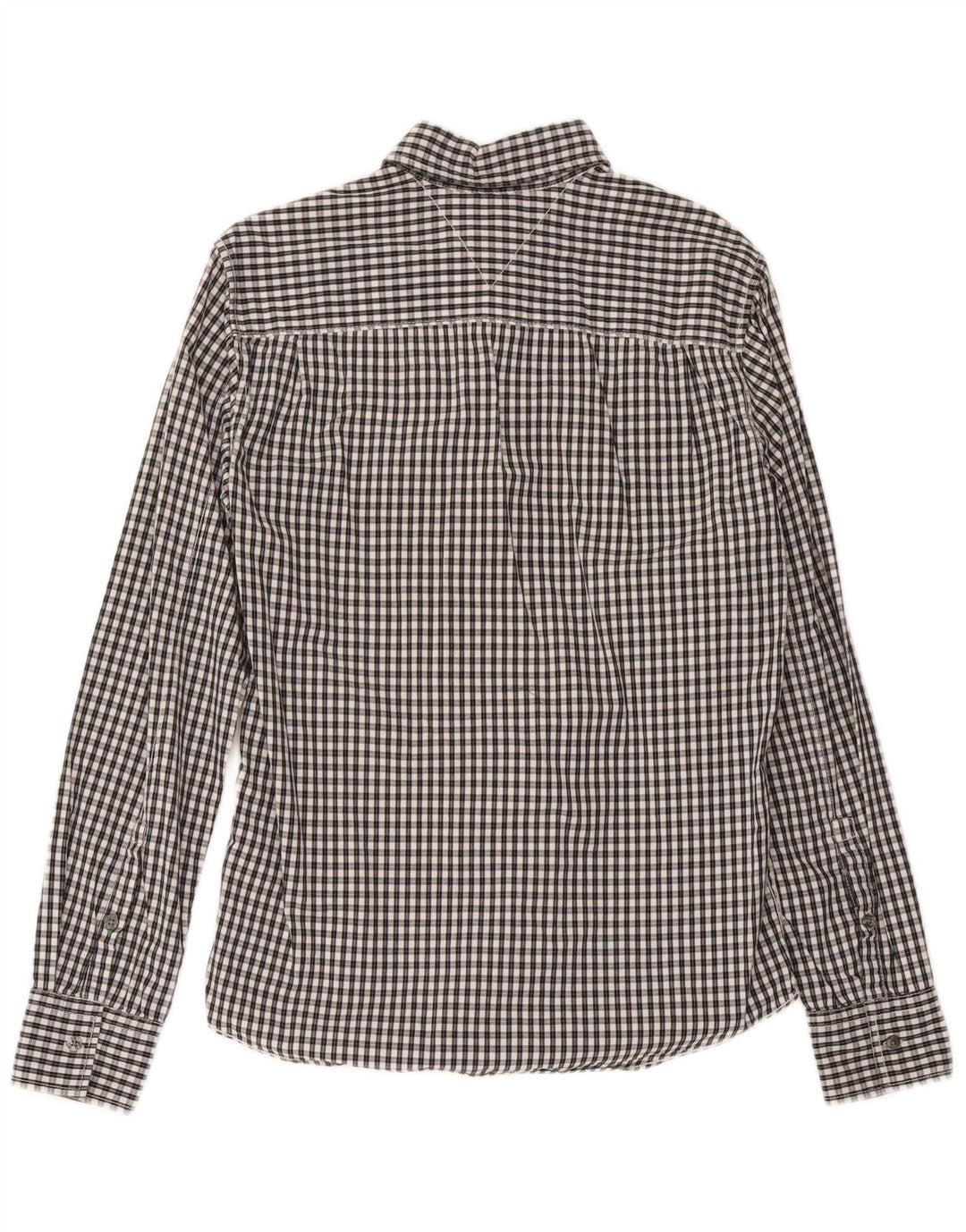 Camisa masculina Tommy Hilfiger de algodão guingão azul médio