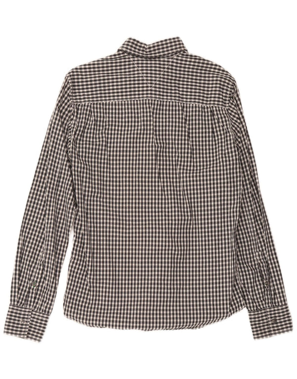 Camisa masculina Tommy Hilfiger de algodão guingão azul médio