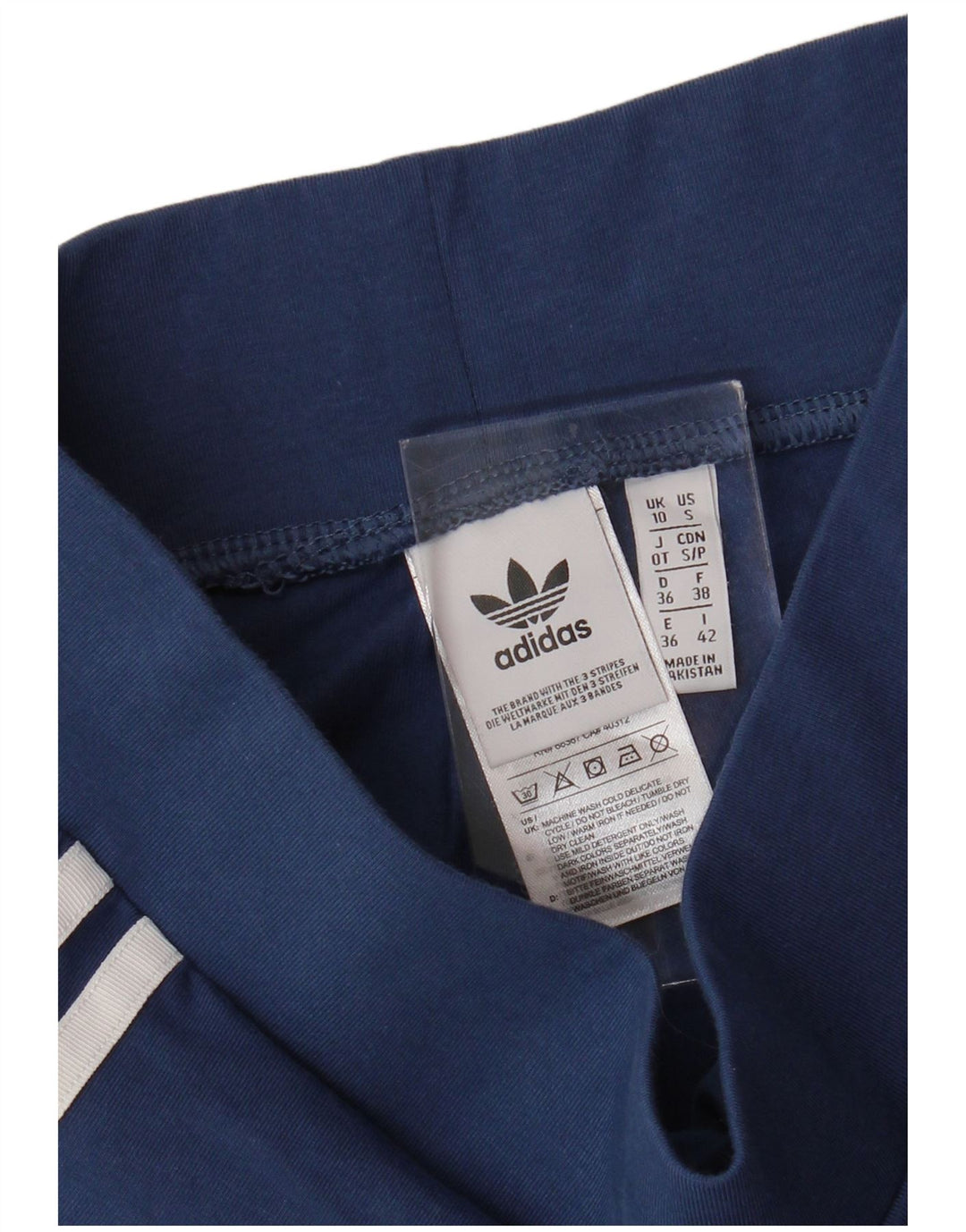ADIDAS Womens Leggings UK 10 Pequeno Algodão Azul Marinho